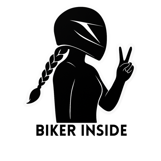 Biker Inside Girl Sticker