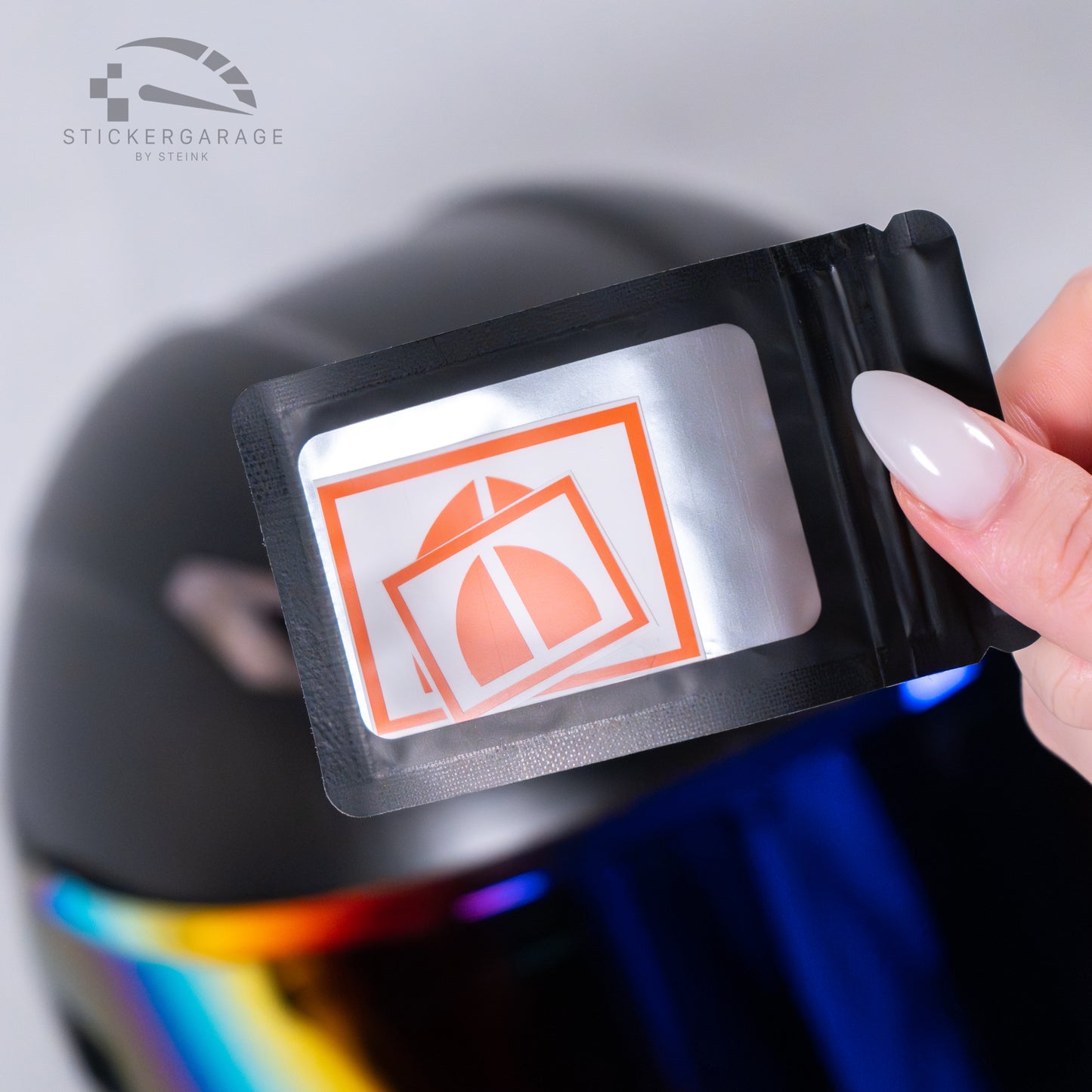 Logo Cover Sticker suitable for AGV helmet models front & rear red
