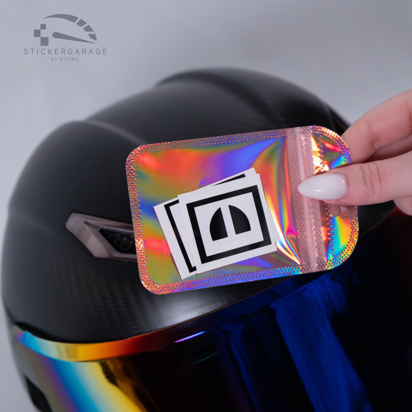 Logo Cover für AGV Schwarz