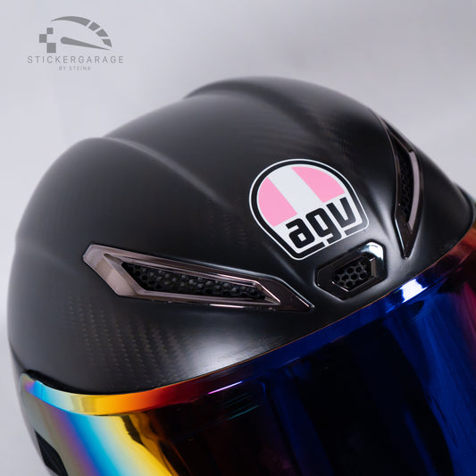 Overlay Logo Cover Sticker suitable for AGV helmet models pink
