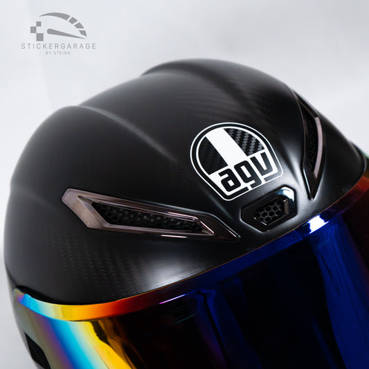 Overlay Logo Cover Sticker suitable for AGV helmet models Black