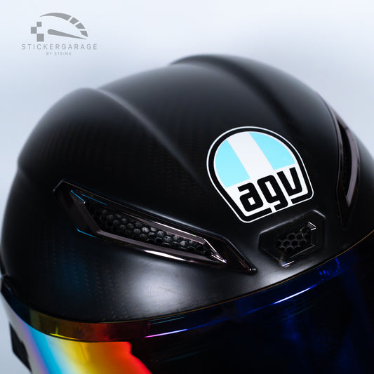 Logo Cover Sticker suitable for AGV helmet models front & rear red