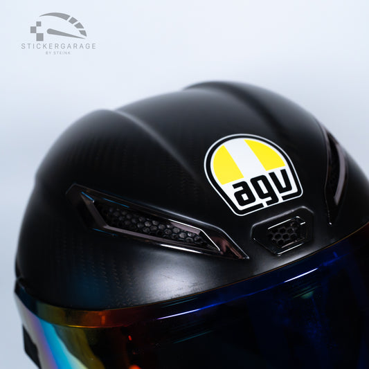 Logo cover for agv neon yellow