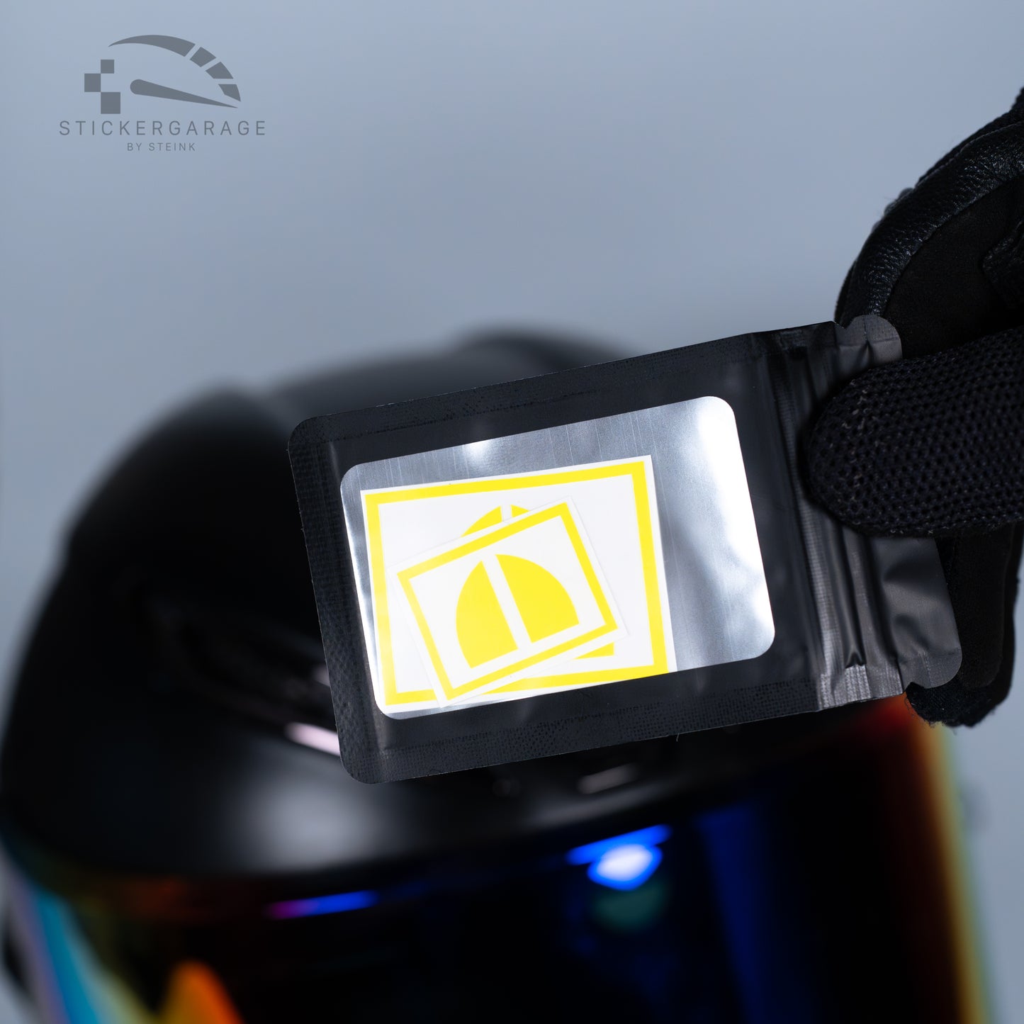 Logo cover for agv neon yellow