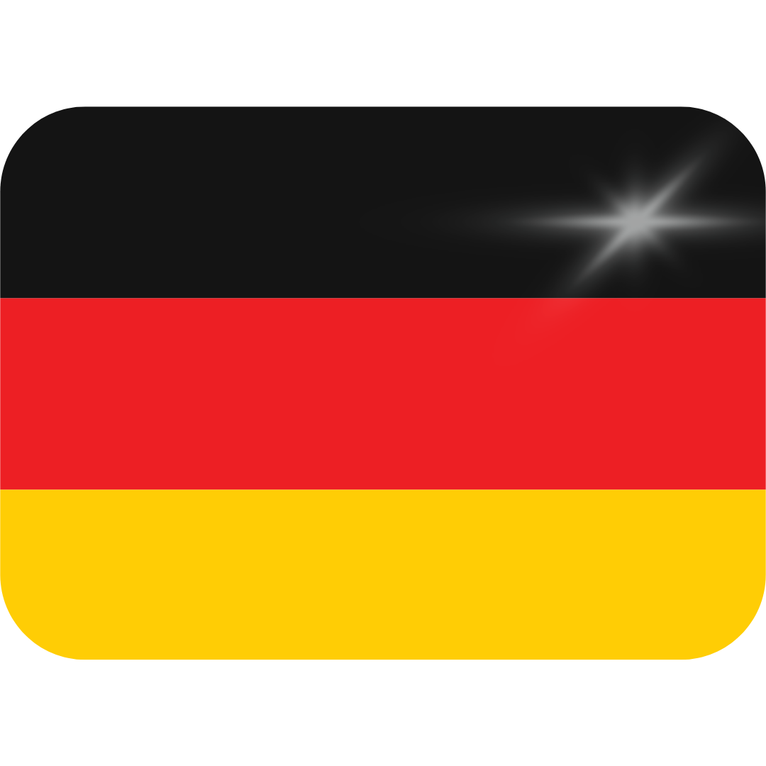 Overlay Logo Cover Sticker suitable for AGV helmet models (Set for Front & Back) – German Flag.