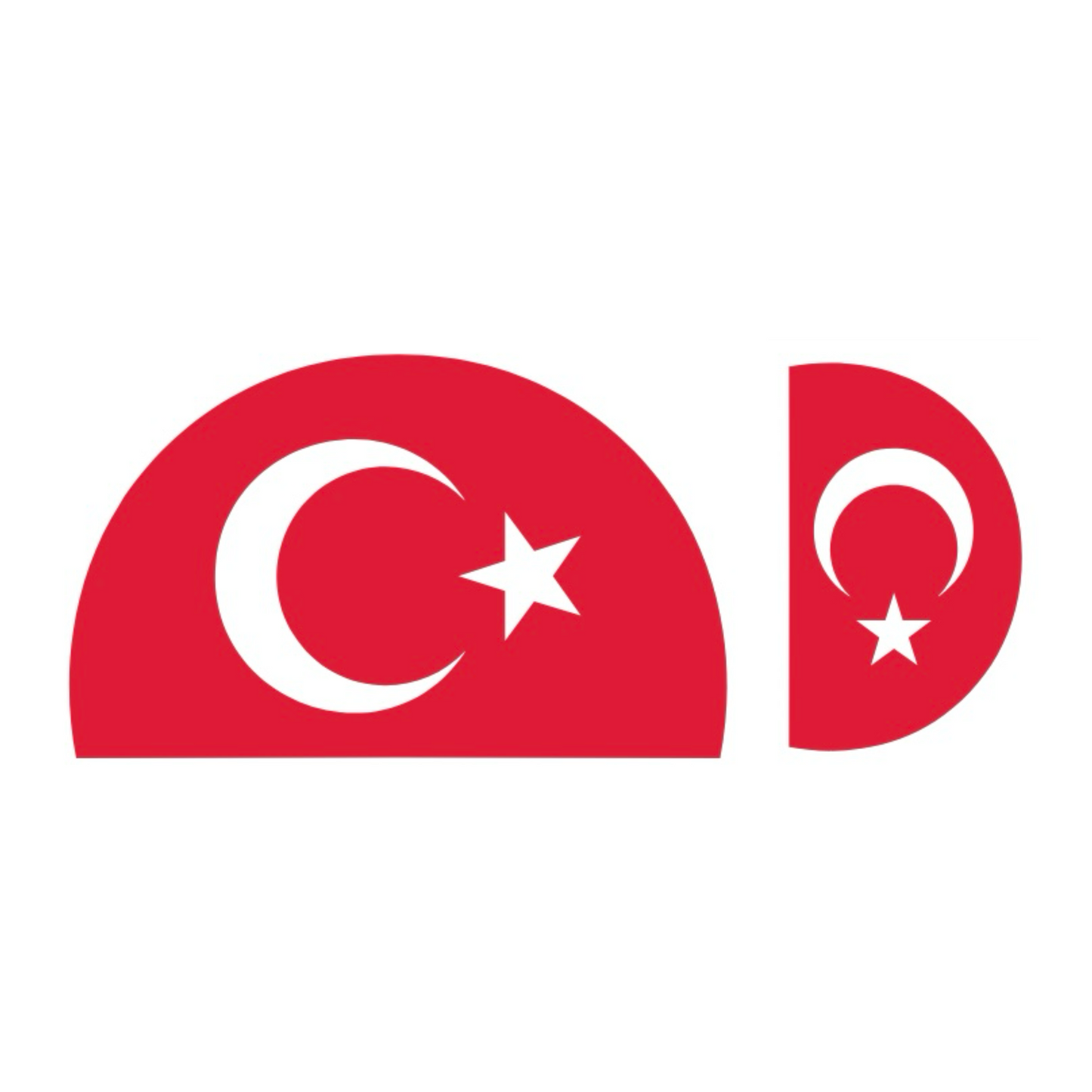 Overlay Logo Cover Sticker suitable for AGV helmet models (front and back) – Turkish Flag.