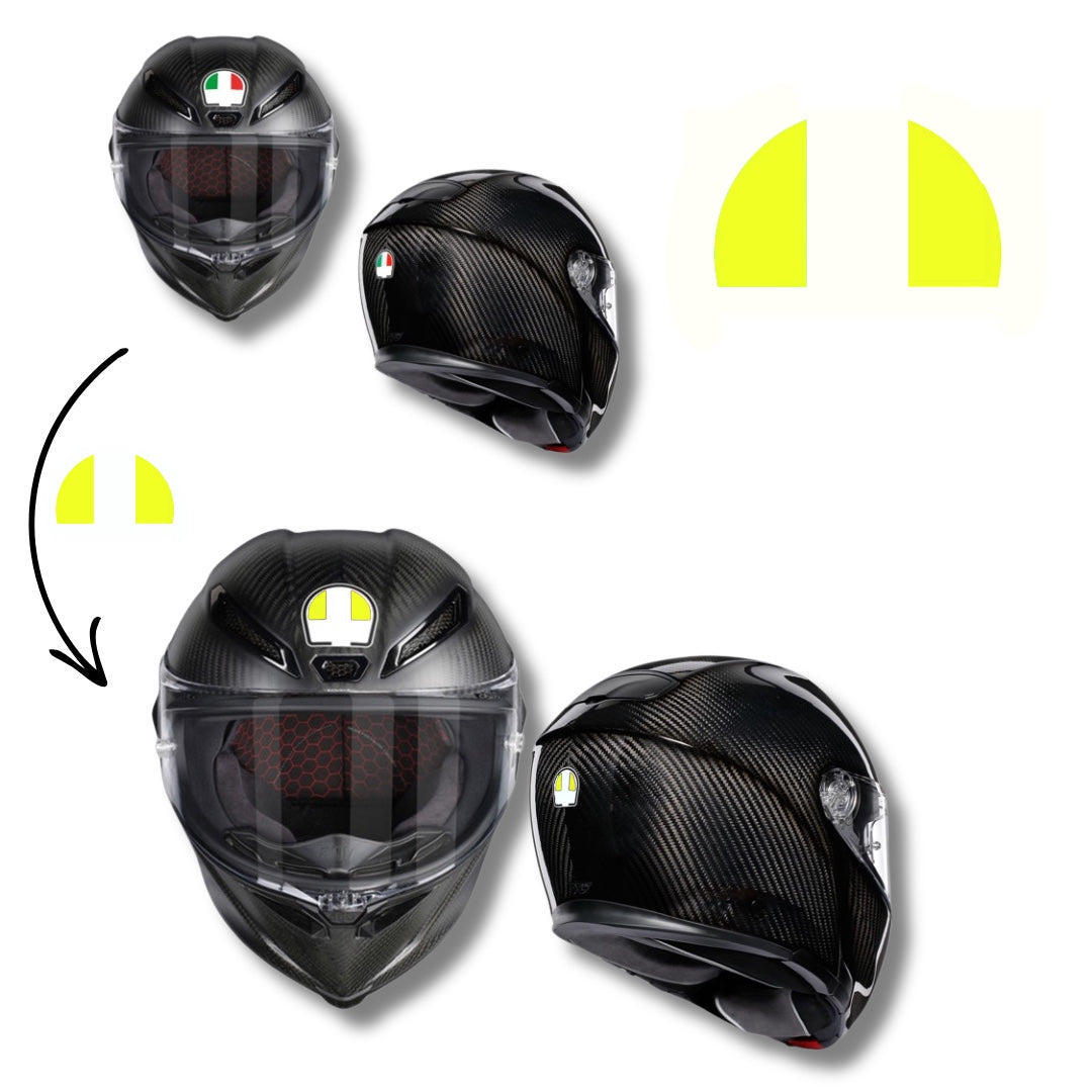 Logo Cover für agv neon gelb