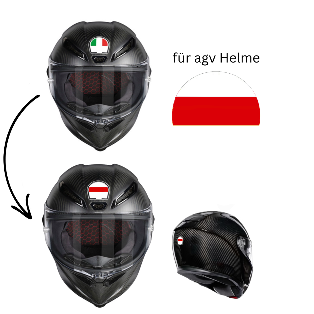 Logo Cover suitable for AGV models – Poland Flag