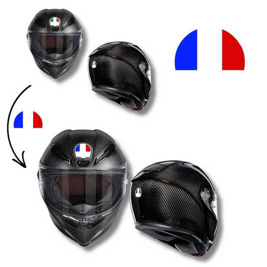 Logo Cover passend für AGV Modelle Frankreich Flagge