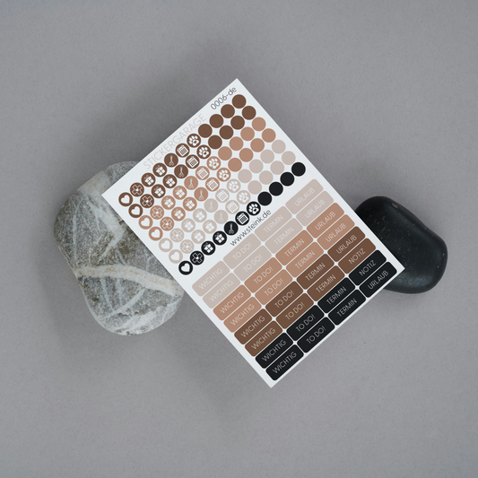 Stickerbogen - 109 Sticker - Planer, Journal, Kalender, Tagebuch - Earth