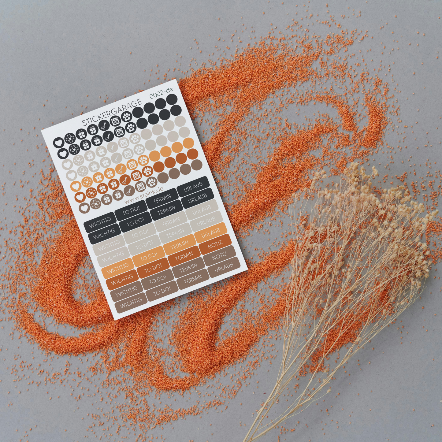 Stickerbogen - 109 Sticker - Planer, Journal, Kalender, Tagebuch - Autumn